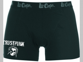 Crust Punk čierne trenírky BOXER s tlačeným logom,  top kvalita 95%bavlna 5%elastan